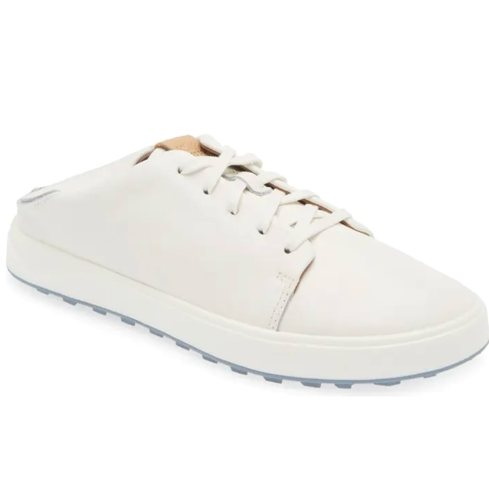 🆕 OluKai Wailea Waterproof White Leather Sneakers Golf Shoes Women’s - Picture 3 of 14